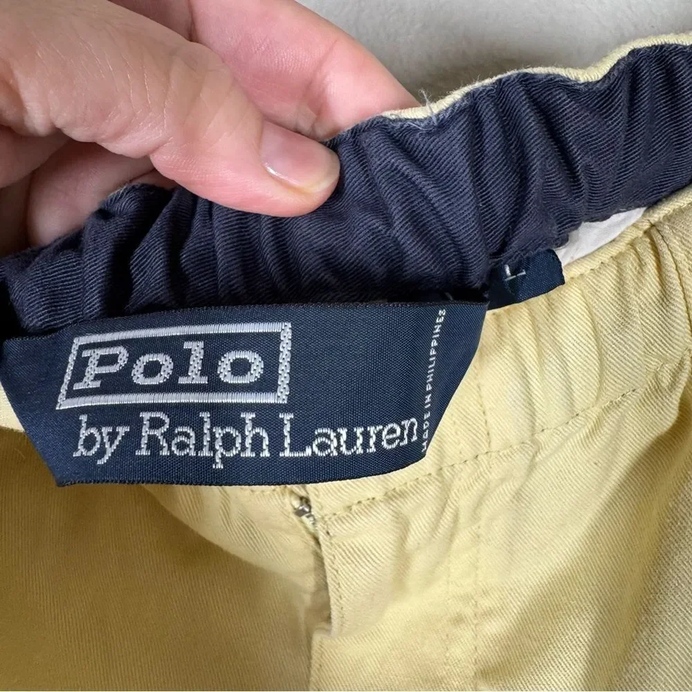 Vintage Polo Ralph Lauren Men’s Cotton Pull On Shorts Preppy Coastal Large